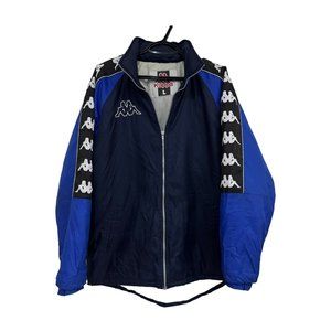 COPY - Vintage Kappa Hooded Coat Jacket Soccer Bench Coat Blue Mens Size L